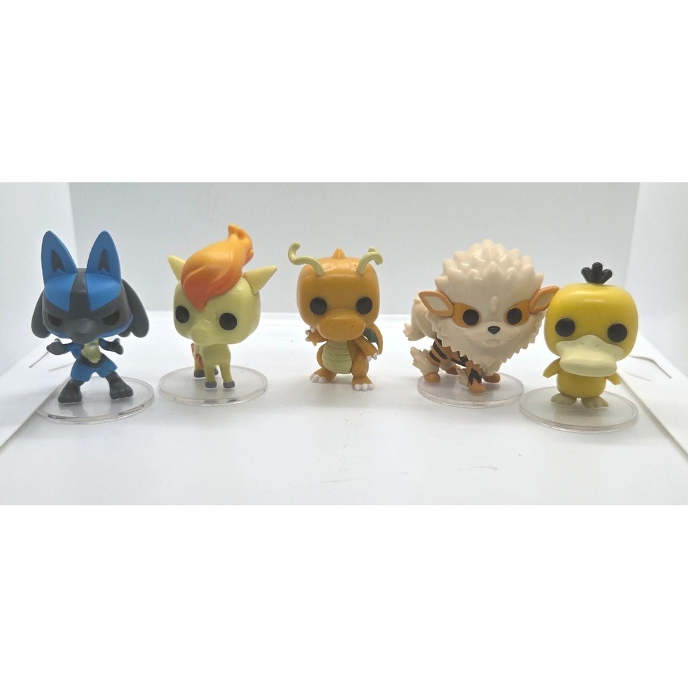 Funko Bitty Pop! Pokémon Mini Vinyl Figures Lot of 5 Lucario Vulpix Psyduck